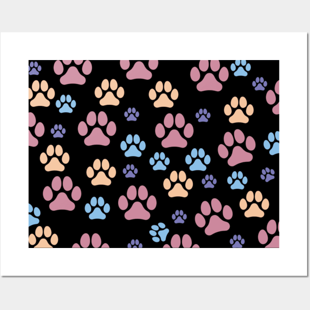 Cute Dog Paws Design Wall Art by FoxyChroma